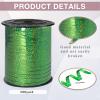 500 Yards Green Laser Curling Ribbon,1/5" Holographic Curly Ribbons,Curling Shiny Ribbon for Gifts Package Wrapping, Party Festival Art Craft Decor,Florists, Weddings,Bows,Crafts wrap view 2