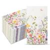 100Pcs Disposable Floral Paper Napkins Decorative Bathroom Napkins Guest Disposable Wild Flower Hand Towels Dinner Party Napkins for Wedding Birthday Party Baby Shower view 1