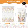 100Pcs Disposable Floral Paper Napkins Decorative Bathroom Napkins Guest Disposable Wild Flower Hand Towels Dinner Party Napkins for Wedding Birthday Party Baby Shower view 2