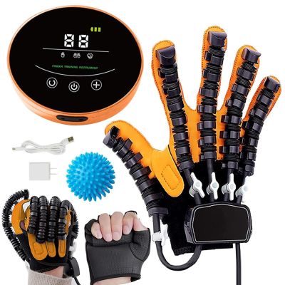 GAOXIAO Finger and Hand Function Rehabilitation Trainer Robot Rehab Gloves for Stroke Hemiplegia Recovery Equipment, Rehab Hand Exerciser Training Trainer Arthritis Finger Orthosis B Right S