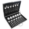 24 Piece Stainless Steel Tableware Gift Box 24pc Tableware Gift Box Portuguese Tableware Gift Box Set(White Gold) view 2