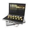 24 Piece Stainless Steel Tableware Gift Box 24pc Tableware Gift Box Portuguese Tableware Gift Box Set(White Gold) view 3