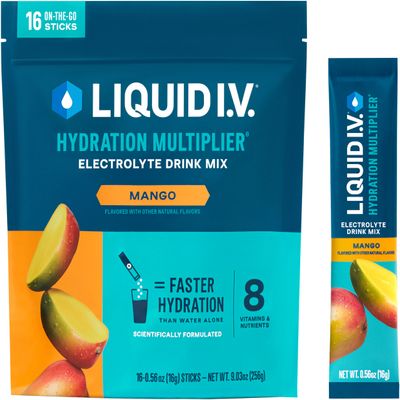 Liquid I.V. Hydration Multiplier - Mango | Electrolyte Powder Drink Mix | 1 Pack (16 Servings)