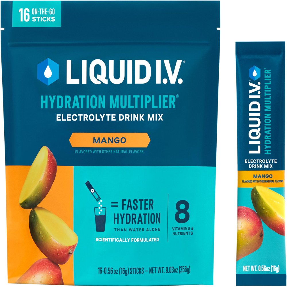 Liquid I.V. Hydration Multiplier - Mango | Electrolyte Powder Drink Mix | 1 Pack (16 Servings)