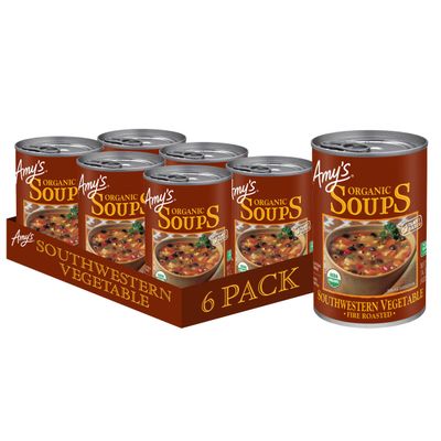 Amy's Soup, Fire Roasted Southwestern Vegetable Soup, (6 Pack) 14.3 oz