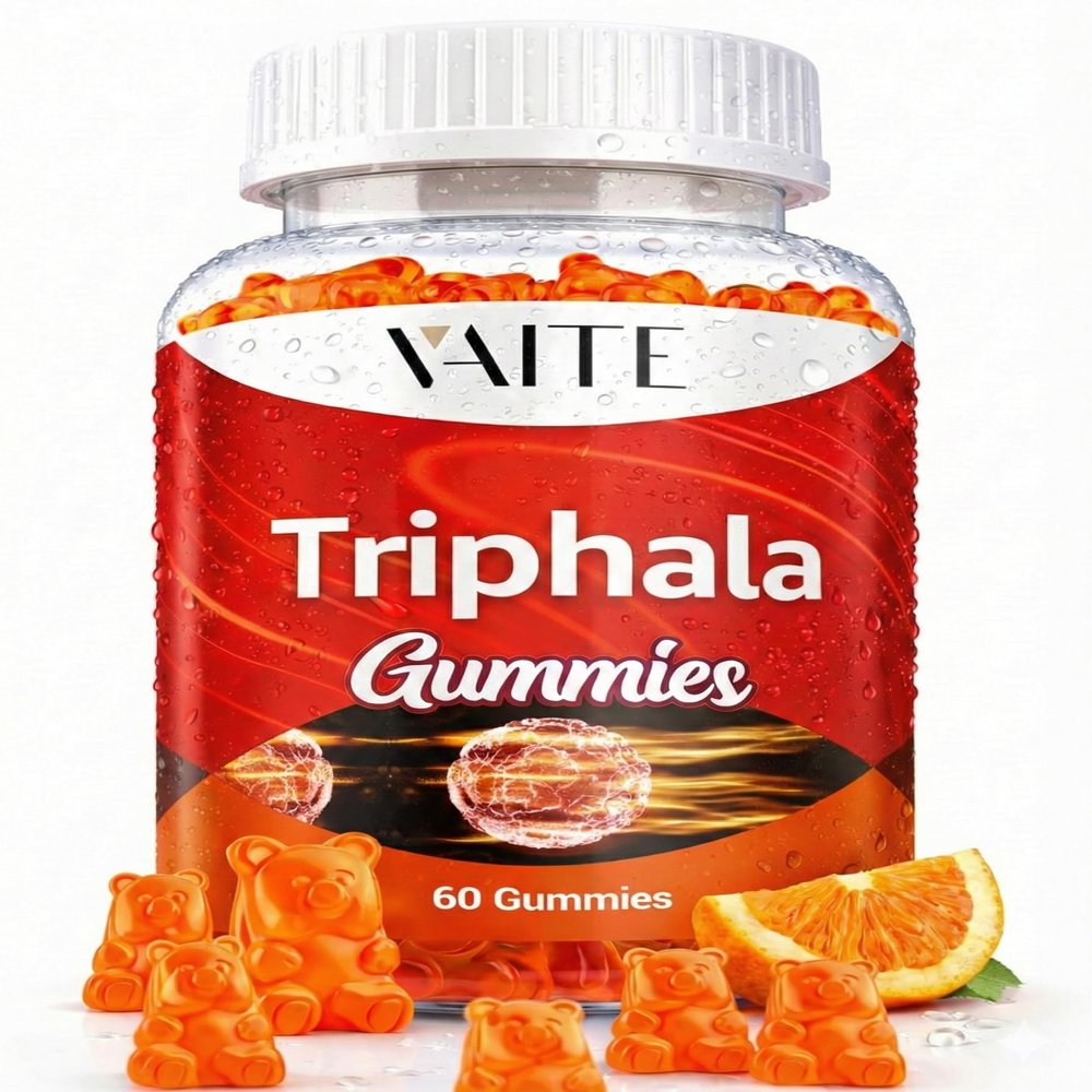 Organic Triphala Supplement with Amla, Haritaki & Bibhitaki - Amalaki Herbal Blend, Natural Ayurvedic Supplements & Gut Health & Immune Support, Colon Cleanse & Digestive System Supports - 60 Gummies