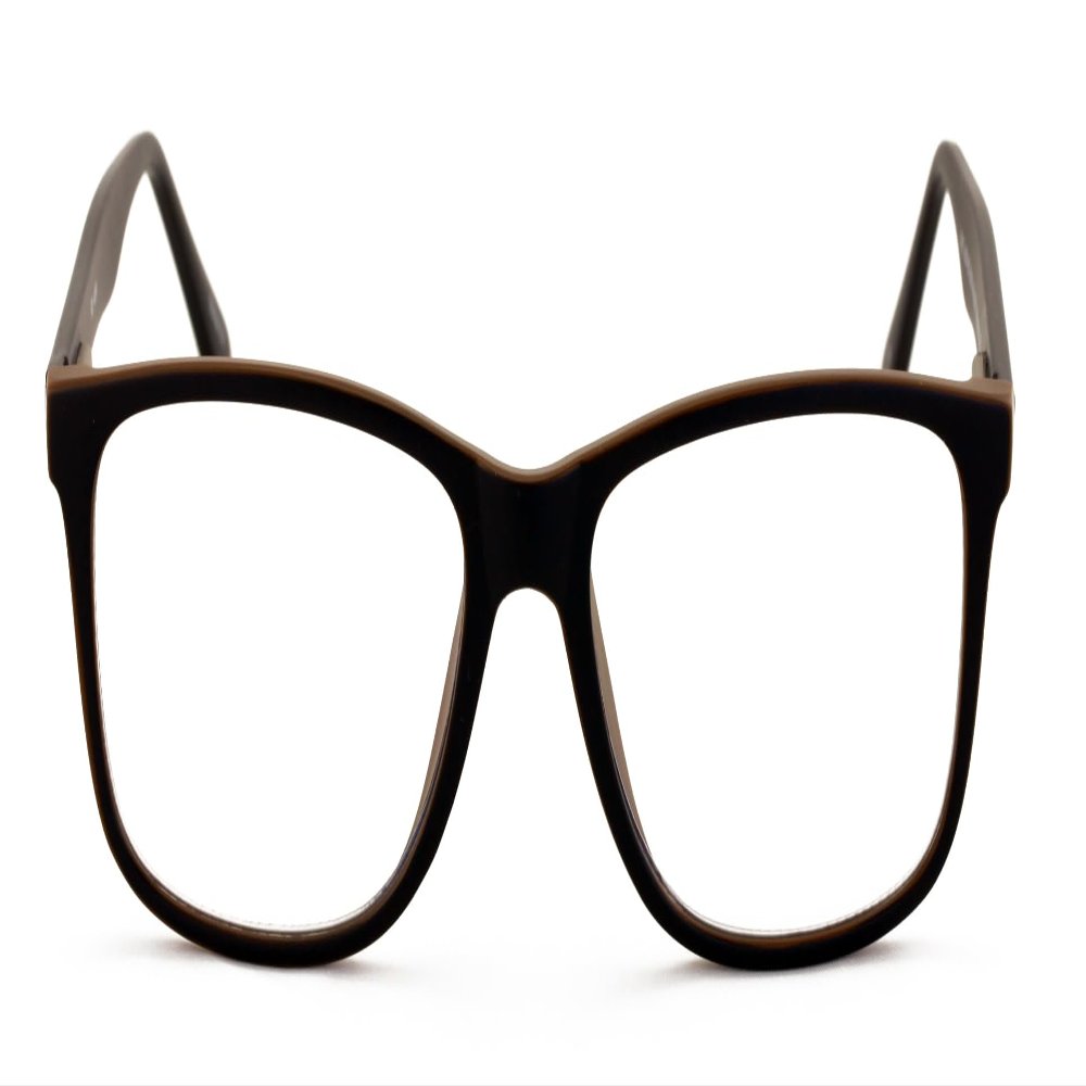 V.W.E. Men XL wide reading glasses clear lens optical reader Anti Blue Blocker UV 150mm (Full Reader - Brown, 1.75, x)