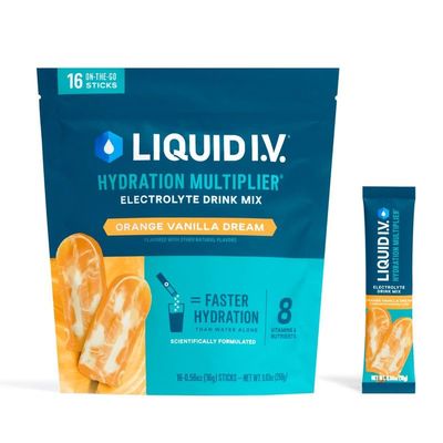 Liquid I.V. Hydration Multiplier - Orange Vanilla Dream | Electrolyte Powder Drink Mix | 1 Pack (16 Servings)