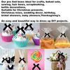 120 Pack 3" Black Satin Ribbon Twist Tie Bows, Twist Bows for Treat Bags, Ribbon Bows with Twist Ties Gift Wrap Bows, Pre Tied Bows for Cake Pops, Baby Shower, Gift Packing, Party Favors view 3