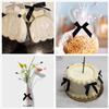 120 Pack 3" Black Satin Ribbon Twist Tie Bows, Twist Bows for Treat Bags, Ribbon Bows with Twist Ties Gift Wrap Bows, Pre Tied Bows for Cake Pops, Baby Shower, Gift Packing, Party Favors view 4