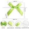 120 Pack 3" Lime Green Satin Ribbon Twist Tie Bows, Twist Bows for Treat Bags, Ribbon Bows with Twist Ties Gift Wrap Bows, Pre Tied Bows for Cake Pops, Baby Shower, Gift Packing, Party Favors view 2
