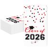 2026 Graduation Disposable Paper Napkins, Guest Dinner Hand Towels for College School Grad Class Congrats Celebration, Cocktail Party Decorations (40, Red & Black) view 1