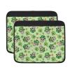 Maiyoinou Saint Patricks Day 2PCS Wheelchair Armrest Pads Durable Universal Skull Four Leaves Wheelchair Arm Covers Padded for Office Transport Chair Mobility Scooter view 2