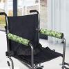 Maiyoinou Saint Patricks Day 2PCS Wheelchair Armrest Pads Durable Universal Skull Four Leaves Wheelchair Arm Covers Padded for Office Transport Chair Mobility Scooter view 4
