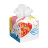 Colourful Easter Eggs and Bunny Tissue Box Cover Abstract Simple Lines Square Pu Leather Waterproof Tissue Box Holder for Car Bathroom Bedroom Office Tabletop Decor view 1