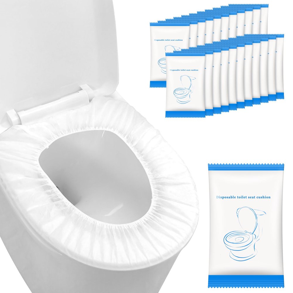 100 Pack Disposable Toilet Seat Covers for Travel Public Toilet Hospital,Portable Waterproof (Individual Package)