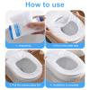 100 Pack Disposable Toilet Seat Covers for Travel Public Toilet Hospital,Portable Waterproof (Individual Package) view 3