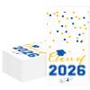 2026 Graduation Disposable Paper Napkins, Guest Dinner Hand Towels for College School Grad Class Congrats Celebration, Cocktail Party Decorations (40, Blue & Gold) view 1