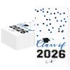 2026 Graduation Disposable Paper Napkins, Guest Dinner Hand Towels for College School Grad Class Congrats Celebration, Cocktail Party Decorations (40, Blue & Black) view 1