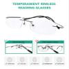 Eyekepper Titanium Rimless Reading Glasses Readers Men Women Black view 4