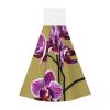 WZYCWB Beautiful Orchids Velvet Portable Towel, Children's Adult Bathroom Kitchen Hanging Towel, Hanging Super Absorbent Kitchen Towel view 1