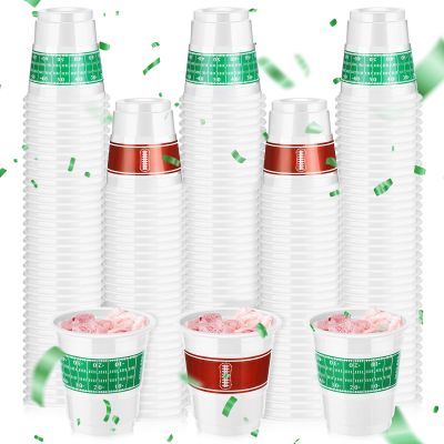 FoldTier 100 Pcs 2 oz Football Shot Glasses Disposable Football Shot Cups