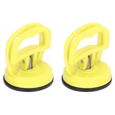 Fydun Glass Squeegee, Squeegee, One Handed Buckle, Big Pull Suction 2pcs Cup Puller Hand Buckle Cups Puller,L for Ceramic Tiles,e Phone Disassembly Tool Yellow Lifter Tile Car
