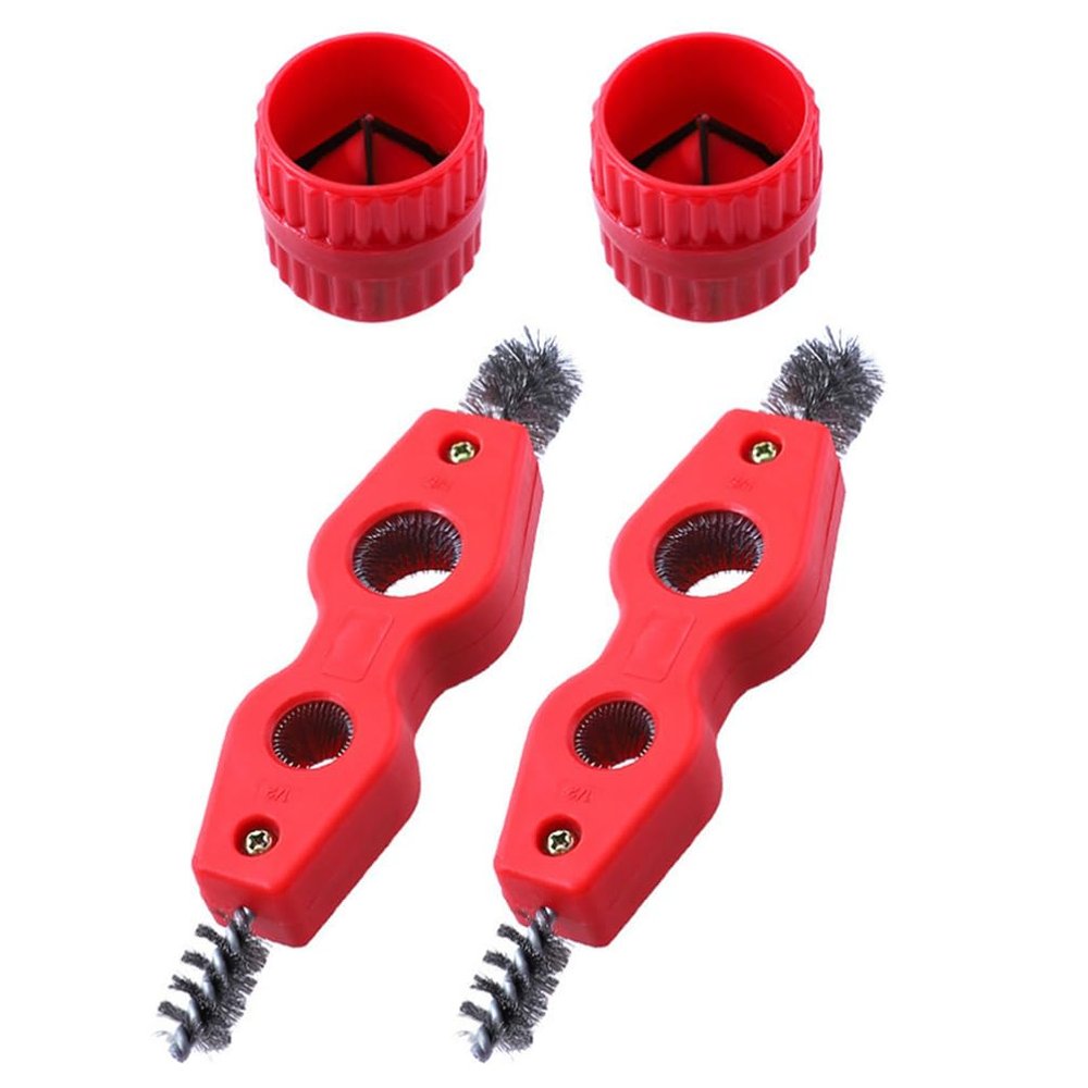 DOITOOL 1set Tube Polishing Tool Deburring Reamer and Chamfering Brush for Tubing Cleaning and Surface Finishing