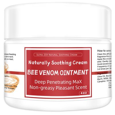 AEROMAXX Max Strength Bee Venom Cream, Natural Organic Soothing Treatment for Psoriasis, Rash, Jock Itch, Stubborn Ringworm, Itchy, Dry Skin - All Body Skin for Children & Adults