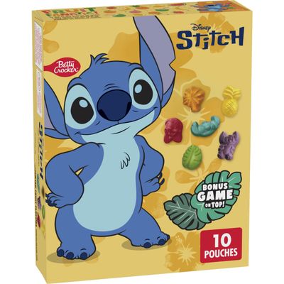 Disney Stitch Fruit Flavored Snacks, 8 oz, 10 Pouches