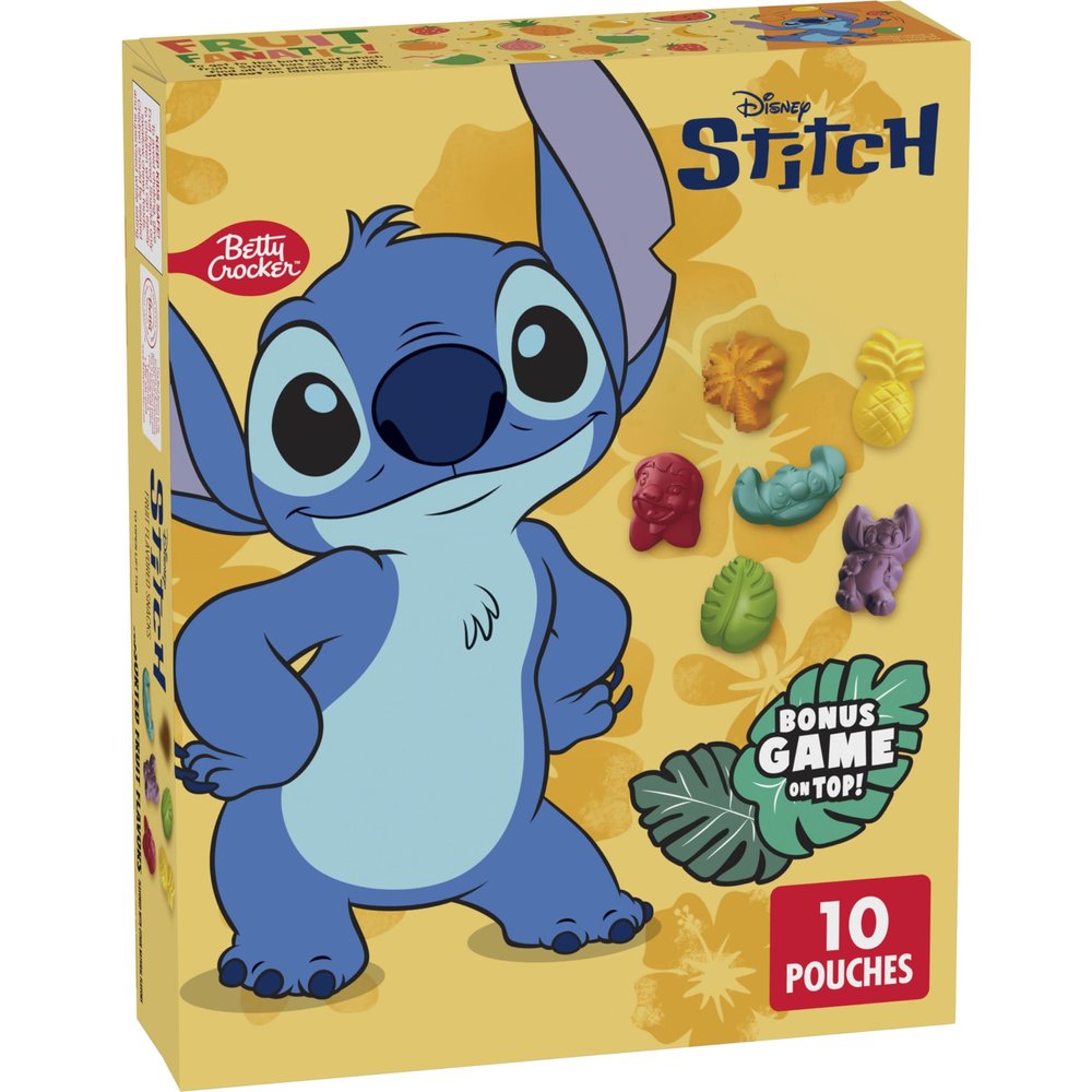 Disney Stitch Fruit Flavored Snacks, 8 oz, 10 Pouches