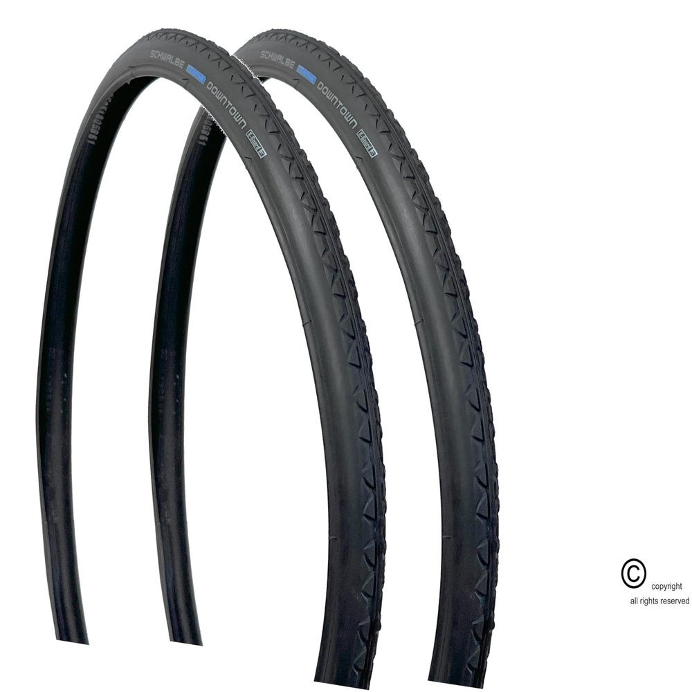 24" x 1" (25-540) Downtown Grey/Black Tread. Price is for A Set of 2 Tires (Black Color)