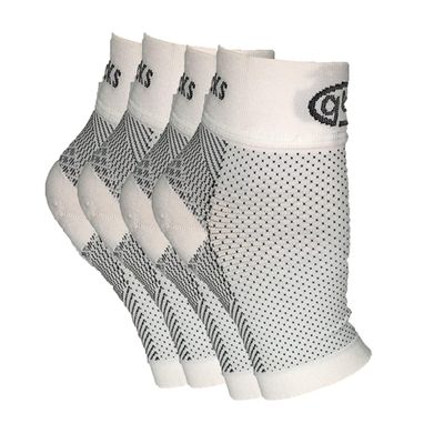 mmHg Compression Foot Sleeves Pain Relief, Arch Support, All-Day Comfort (2 Pair)