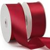 100 Yards 1-1/2 Inch Wine Red Ribbon, Burgundy Satin Ribbons, Maroon Fabric Hair Ribbons, Holiday Red Gift Silk Ribbon Ornament Wreath for Crafts Flower Bouquet Bow Sewing view 1
