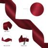 100 Yards 1-1/2 Inch Wine Red Ribbon, Burgundy Satin Ribbons, Maroon Fabric Hair Ribbons, Holiday Red Gift Silk Ribbon Ornament Wreath for Crafts Flower Bouquet Bow Sewing view 2