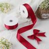 100 Yards 1-1/2 Inch Wine Red Ribbon, Burgundy Satin Ribbons, Maroon Fabric Hair Ribbons, Holiday Red Gift Silk Ribbon Ornament Wreath for Crafts Flower Bouquet Bow Sewing view 3