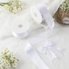 100 Yards 1-1/2 Inch White Ribbon, Fabric Satin Ribbon for Gift Wrapping, Wide Continuous String Ribbons, Flower Bouquet Wedding Bow Award Ribbons Making Decorations view 3