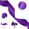 100 Yards 1-1/2 Inch Purple Ribbon Fabric Wide Ribbons for Flower Bouquet Silky Flower Ribbon Balloon Ribbons Taping Gift Box Purple Gift Bow Crafts Wreaths Supplies view 2