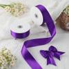 100 Yards 1-1/2 Inch Purple Ribbon Fabric Wide Ribbons for Flower Bouquet Silky Flower Ribbon Balloon Ribbons Taping Gift Box Purple Gift Bow Crafts Wreaths Supplies view 3