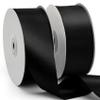 100 Yards 1-1/2 Inch Black Ribbon for Gift Wrapping, Graduation Gifts Satin Ribbon, Wide Ribbons for Flower Bouquet, Black Silk Bow Ribbons Halloween Decorations view 1