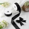 100 Yards 1-1/2 Inch Black Ribbon for Gift Wrapping, Graduation Gifts Satin Ribbon, Wide Ribbons for Flower Bouquet, Black Silk Bow Ribbons Halloween Decorations view 3