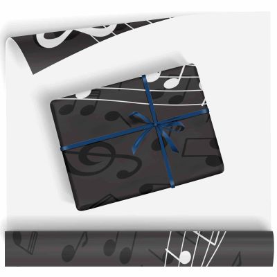 Piano Keys And Notes Gift Wrapping Paper for Kids Boys Girls, Novel Gift Tissue Paper Wrap Paper for Birthday Wedding Halloween Thanksgiving Graduation 1 Roll(Print-02,58"x 23")