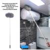 140cm Round Duster with 360 Rotation, Multifunctional Washable Extendable Long Handle Duster Tool for High Ceilings, Ceiling Fans and Furniture Dusting (Grey) view 3