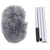 140cm Round Duster with 360 Rotation, Multifunctional Washable Extendable Long Handle Duster Tool for High Ceilings, Ceiling Fans and Furniture Dusting (Grey) view 4