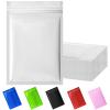 100 Pack Resealable Mylar Bag, Smell Proof Bags Resealable Packaging Supplies for Food Storage Small Business (White, 4.7" X 7.8") view 1