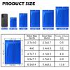 100 Pack Resealable Mylar Bag, Smell Proof Bags Resealable Packaging Supplies for Food Storage Small Business (Blue, 6.3" X 9.4") view 2