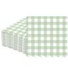 100Pcs Sage Green Plaid Napkins Green White Paper Napkin Checkered Party Supplies Scalloped Disposable 5 x 5inches Dinner Guest Napkins for Baby Shower Birthday Barbecue Wedding Spring Party Favor view 1