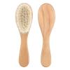Goat Hair Soft Baby Brush, Wooden Handle, Detangle Hair,Scalp, Increase for Infant Grooming with Premium Materials view 3