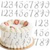 10 Pack Acrylic Number 0-9 Cake Toppers Acrylic Mirrored Numbers Cupcake Picks Happy Birthday Party Cupcake Toppers for Baby Shower Wedding Birthday Anniversary Party Cake Decorations Supplies Silver view 1