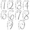 10 Pack Acrylic Number 0-9 Cake Toppers Acrylic Mirrored Numbers Cupcake Picks Happy Birthday Party Cupcake Toppers for Baby Shower Wedding Birthday Anniversary Party Cake Decorations Supplies Silver view 2
